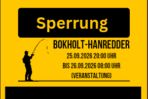 Sperrung Bokholt vom 25.-26.09.26