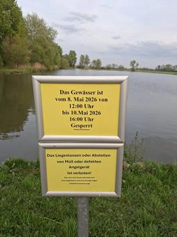Gewässersperrung Pinnau-Sperrwerksee